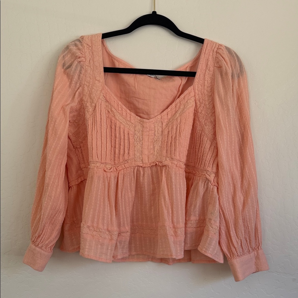 American Eagle Outfitters Peach Blouse